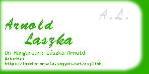 arnold laszka business card